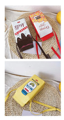 Fashion cartoon milk carton shape ladies shoulder bag, cartoon mobile phone bag. - M & M Global