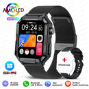 Rugged Military Smart Watch Men For Android Ios IP67 Waterproof Sport Fitness Ai Voice Bluetooth Call Smartwatch 2024 New