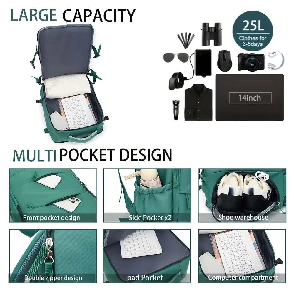 Couples Leisure Lightweight Backpack Travel Backpack Female New Backpack Student Schoolbag Large Capacity Travel Commuter Luggag - M & M Global