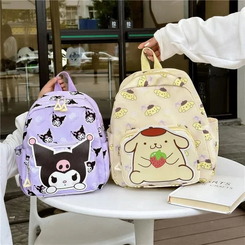 Kawaii Hello Kitty Kuromi Cinnamoroll Backpacks Cute Cartoon My Melody Pochacco Pompom Purin Anime Storage School Bag Sac A Dos - M & M Global