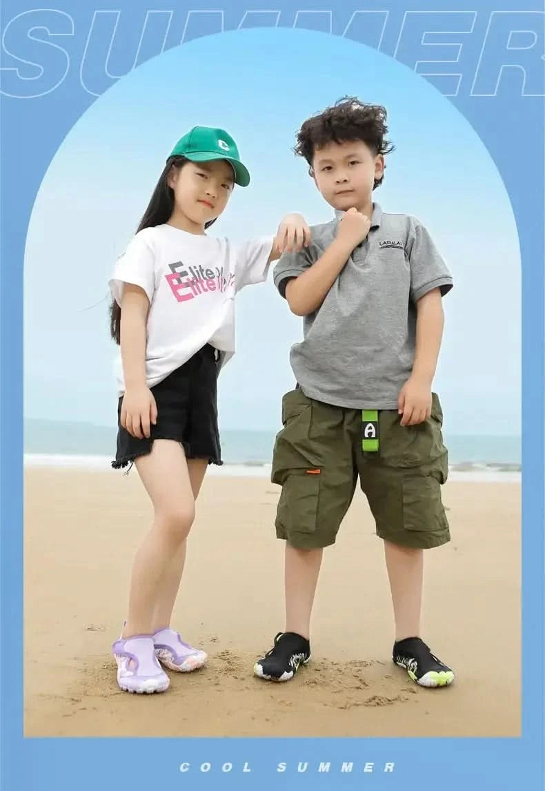 Swimming Beach Sneakers Children Diving Surfing Boating Wading Sports Shoes Kids Aqua Barefoot Water Shoes Quick-Dry Boys Girls - M & M Global