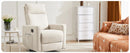 JHK Rotating Rocking Chair Recliner With Oversized Foot Swivel Rocking Rocker Recliner Glider Nursery Chair for Living Room