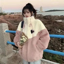 Thickened Hooded Cotton Jacket Women's Warmth Winter Coat Fleece Lined Mommy Style Outerwear Chinese Brand AE Stock