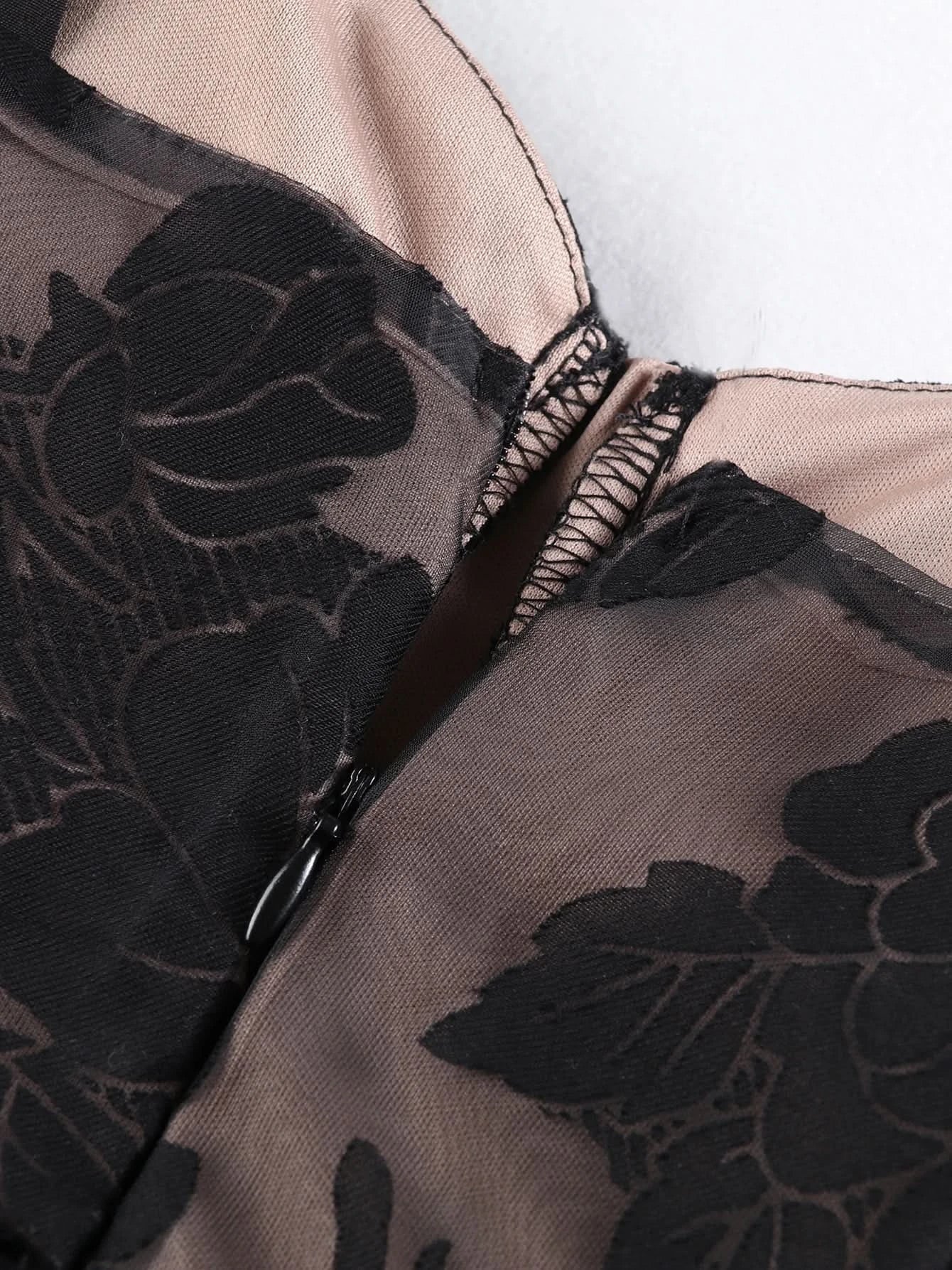 Sexy Lace Jacquard See Through Women Dress Sleeveless Tie Up Backless lace Long Dress Summer Party Ladies Bandage Party Dress - M & M Global