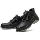 Widen Mens Steel Toe Work Boots Indestructible Shoes Anti-smash Anti-Punctur Construction Work Shoes Anti-static Protective Boot