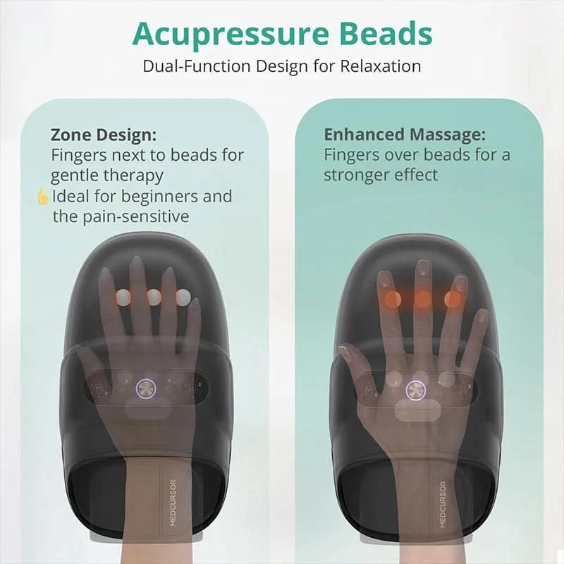 Wireless Electric Hand Massager Air Compression Hot Compress Palm Acupoint Massager Finger Arthritis Numbness Muscle Relaxation - M & M Global