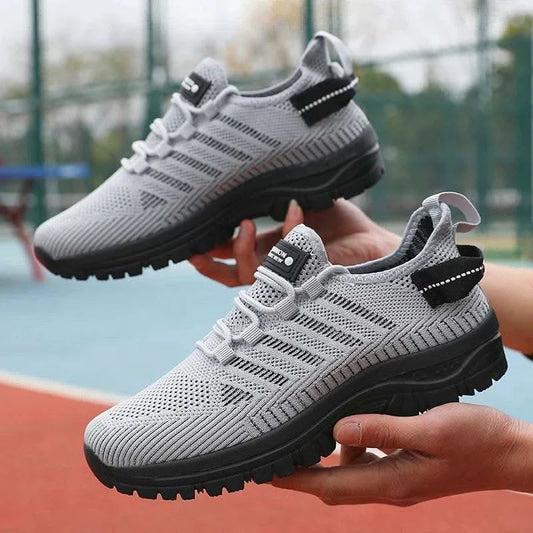 2025 Men's Running Shoes Knitted Mesh Breathable Fashion Casual Sports Shoes Comfortable Fitness Lightweight Men's Casual Shoes - M & M Global