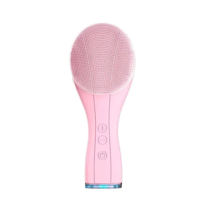 Electric Facial Cleansing Brush Deep Pore Cleaning Sonic Vibration Waterproof Acne Blackhead Remover Pore Cleaner Silicone - M & M Global
