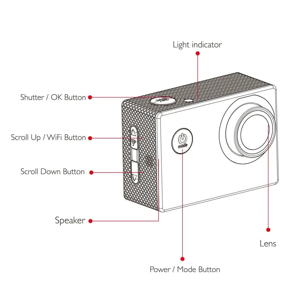 SJCAM SJ4000 Air Action Camera with 4K Video 30M Waterproof 2.4G WiFi Sports Camera Action Cam Sports Camera bicycle motorcycles - M & M Global