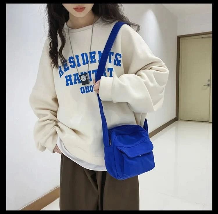 Fashion Small Canvas Crossbody Bags for Women 2025 Mini Shoulder Phone Purse Girl Student Cotton Cloth Mini Female Handbags Flap - M & M Global