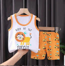 Children Sets Kids Vest Suit 2PCS Set Summer Cotton T-Shirt Girl Shorts Clothes Children Boys Girls Sleeveless Suit Wear Cloth - M & M Global