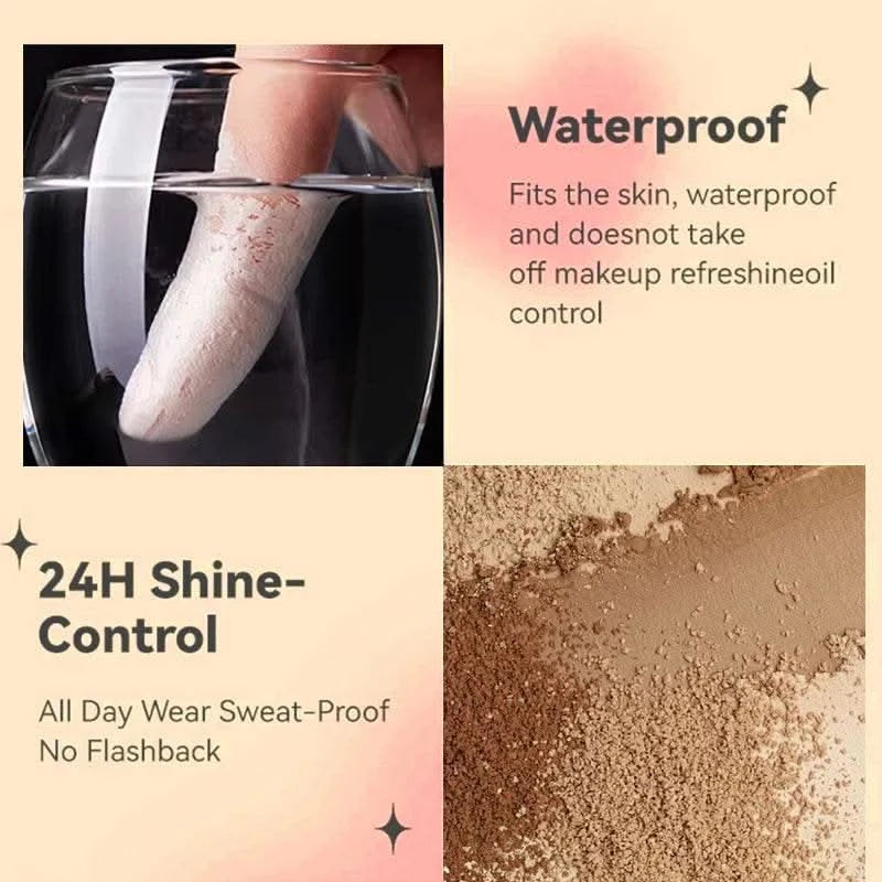 Banana Shaped Loose Powder Cosmetic Can Reduce Pores&Fine Lines,Long-lasting Matte Effect Facial Makeup Powder Make Up for women - M & M Global