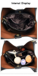 Soft Leather Handbags for Women Vintage Shoulder Bag Luxury Designer Ladies Large Capacity Bags Sac A Main - M & M Global