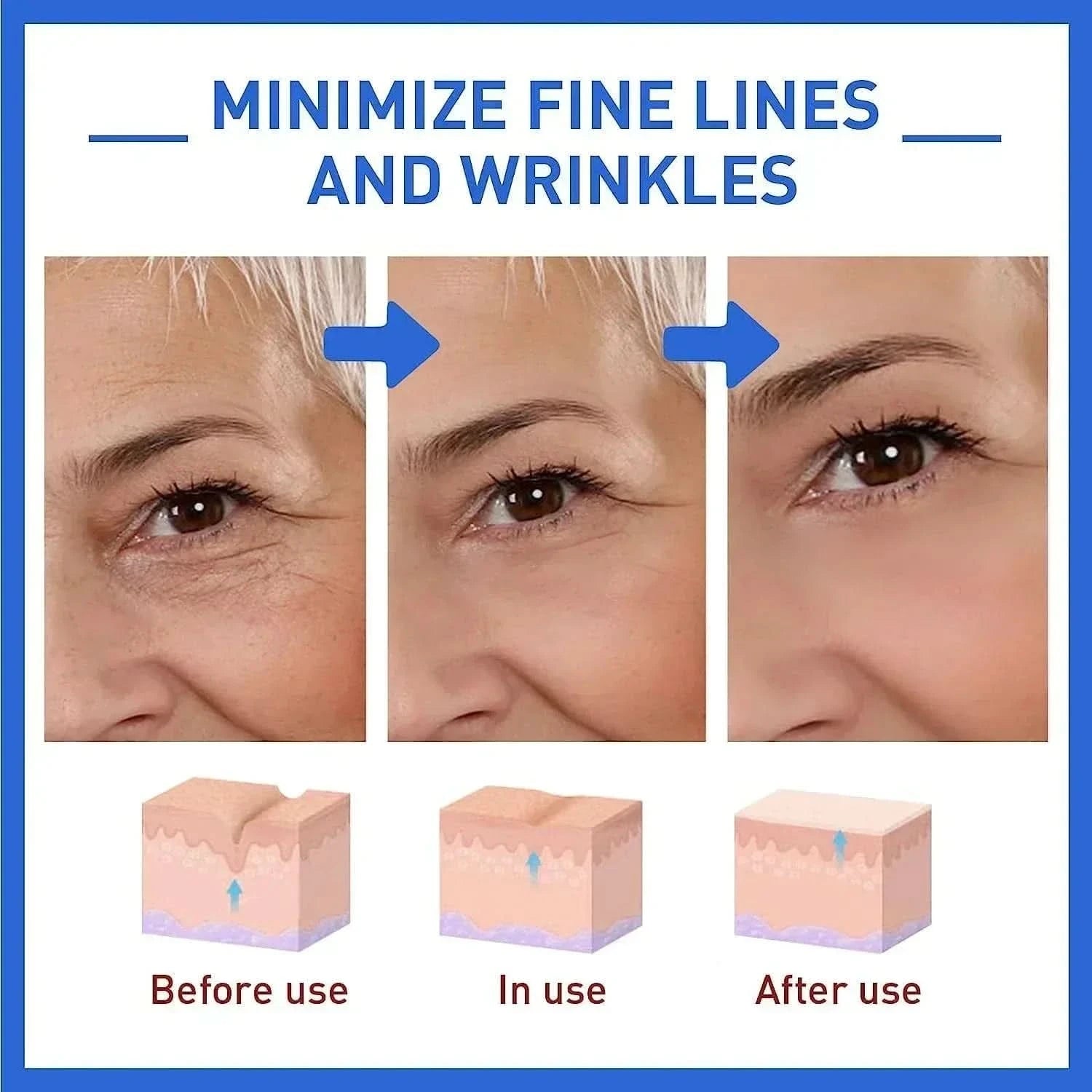 JAYSUING Pure Hyaluronic Acid Facial Serum Anti Wrinkle Aging Face Lift Tightening Reduce Eye Finelines Moisturizing  Skin Care - M & M Global