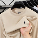 2025 Autumn Hot Selling New Designer Brand Original Crown Embroidered Long Sleeve Men' Casual Comfortable Round Neck T-shirt Top