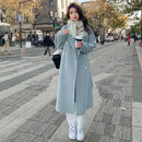 Plus Size Trendy Korean Style Woolen Coat Women's Loose Midi Student Style Jacket Autumn Winter New Arrival Small Size Outerwear