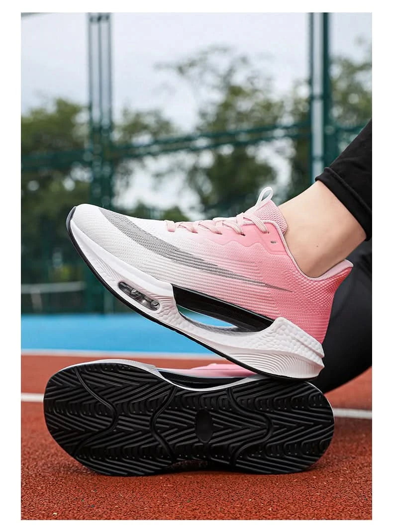 Men Running Sneaker Air Cushion Marathon Running Shoes Breathable Runner Trainers Women Platform Sports Shoes Speciality Sneaker - M & M Global