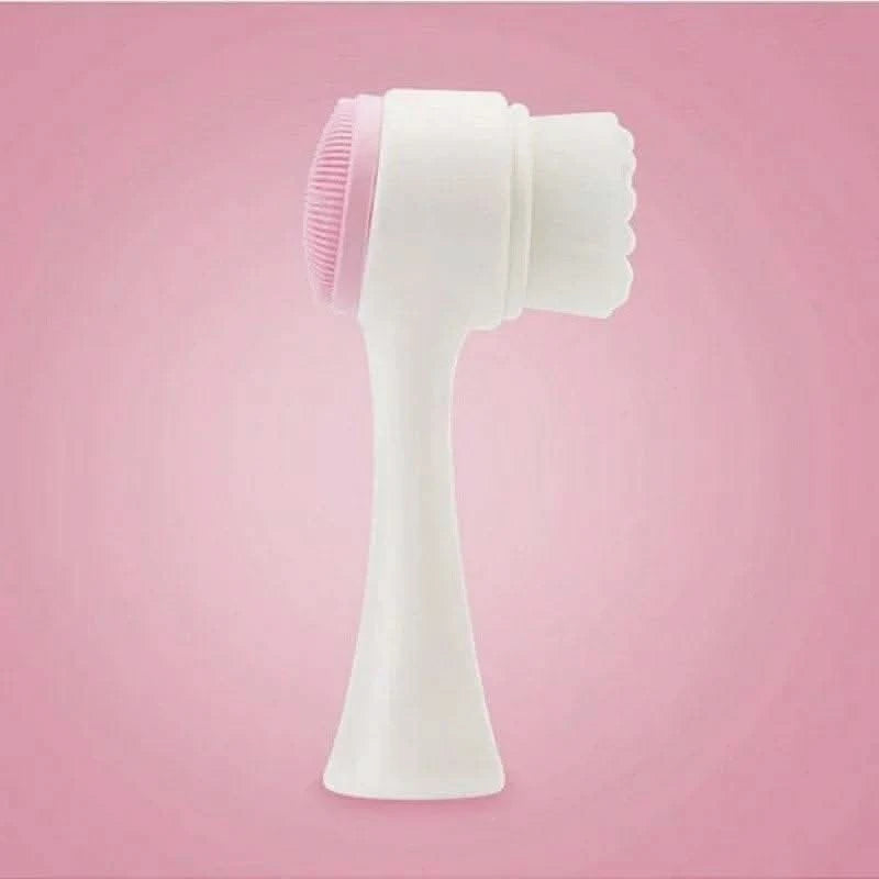 3D Bilateral Silicone Facial Cleanser Manual Massage Facial Brush Soft Bristles Silicone Double-Sided Face Brush Cleaning Tools - M & M Global