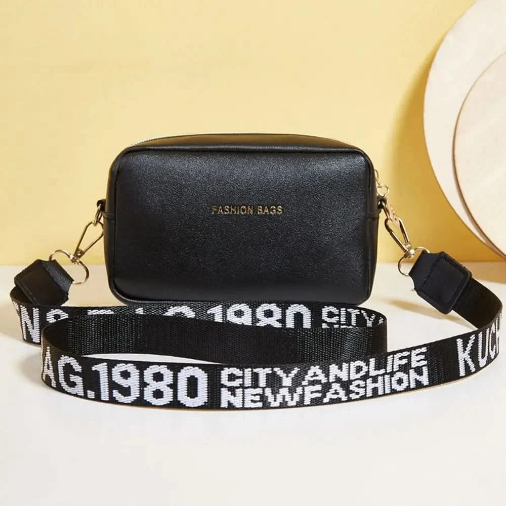 Women Handbag and Purse Simple Designer Fashion Casual Messenger Bag Wide Strap Shoulder Bag Female Small Phone Crossbody Bag - M & M Global