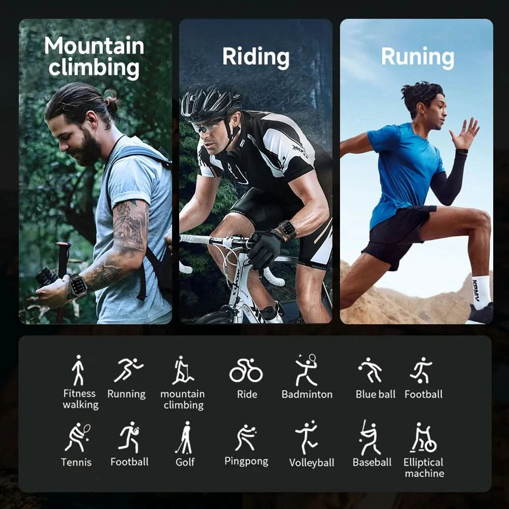 SKMEI Outdoor Sport Compass Smart Watches For Men Women 650Mah Battery 3ATM Waterproof Voice Assistant Bluetooth Call Smartｗatch - M & M Global