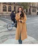 Plus Size Trendy Korean Style Woolen Coat Women's Loose Midi Student Style Jacket Autumn Winter New Arrival Small Size Outerwear