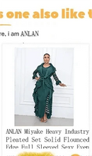 ANLAN Miyake Pleated Maxi Long Dress Mesh Petal Sleeve Half Turtleneck Formal Dresses for Women 2024 New Hot Sales 6KK9927 - M & M Global