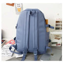 5PCS Kit Backpack Female Fashion Lady High Capacity Waterproof College Trendy Girls Laptop School Bags Cute Girl Travel Book Bag - M & M Global