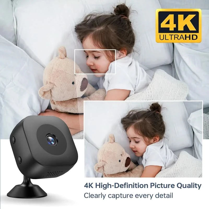 New 4K Mini Security Camera Full Color Night Vision High Definition WiFi Remote Monitor Waterproof Motion Detect Surveillance - M & M Global