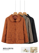 Solid Color Plus Size Seam Cotton Jacket Autumn Winter Classic 2025 Women's Clothing Zipper Sportswear Warm Long Sleeved Warm