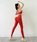 Women's Gym Leggings Pocket Yoga Pants Sexy Naked Feeling  Fitness Sports Pants Stretch Soft High Waist Running Push Up Leggings