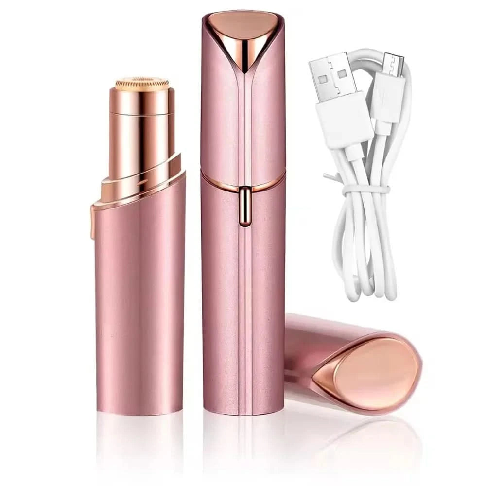 Facial Hair Removal for Women, Mini Hair Remover, Electric Razor Shaver Portable Bikini Epilator for Lips, Chin, Armpit, Peach - M & M Global