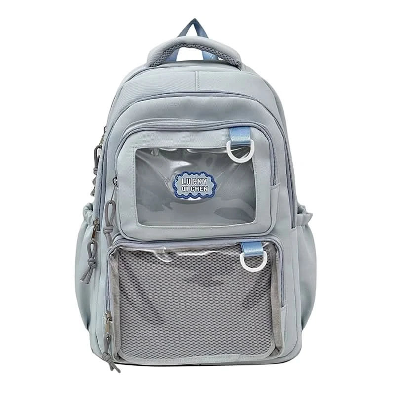Japanese Style Kawaii Backpack Girls Transparent Ita Bag Women Large Capacity Backpack Fashion School Bag for College Student JK - M & M Global