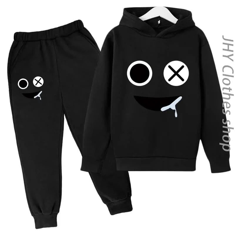 Children Set Boys Girls Kids rain Clothing  Sweatshirt 3-12 Years Toddler Printing Spring Sports game Leisure Time Hoodies - M & M Global