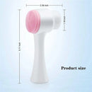 3D Double Silicone Facial Cleansing Brush Manual Massage Facial Brush Soft Bristles Exfoliator Double Sided Face Wash Brush - M & M Global