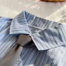 Fashion Clothes Summer Kids Boys Girls Causal Strips Shirt Shorts 2Pcs/Set With Tie Toddler Baby Clothing Infant 0-5 Years - M & M Global