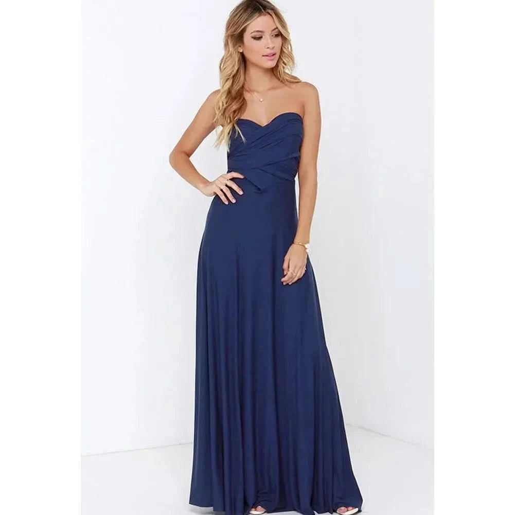 Sexy Women Multiway Wrap Convertible Boho Maxi Club Red Dress Bandage Long Dress Party Bridesmaids Infinity Robe Longue Femme - M & M Global