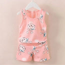 Children's Clothing Print Sleeveless Tops Shorts Cute Breathable Kids Summer Vest Shorts Set Tank Top for Baby Clothing Children - M & M Global