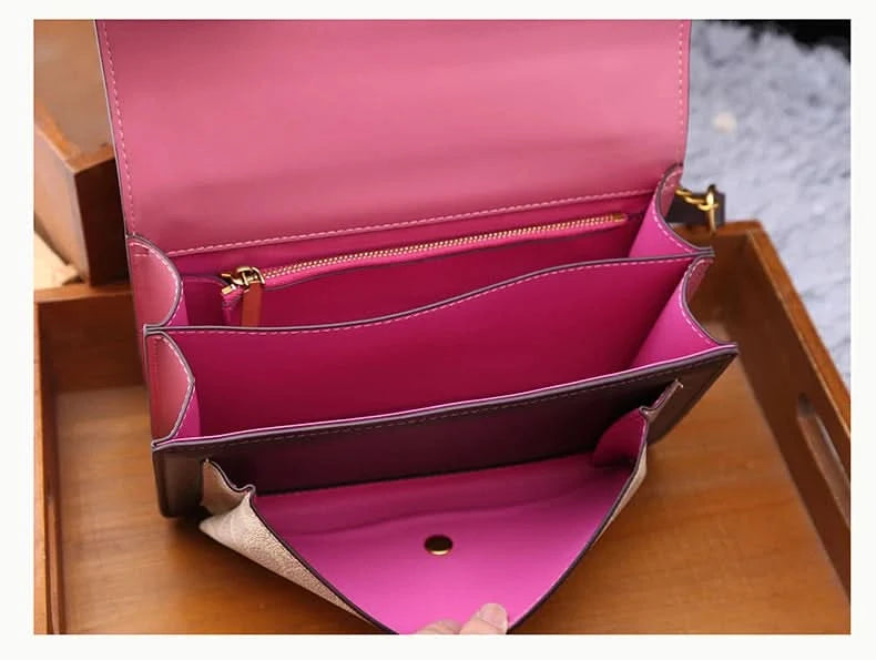 Light luxury women's bag 2025 new high-end color contrast single shoulder underarm bag designer fashionable crossbody small squa - M & M Global