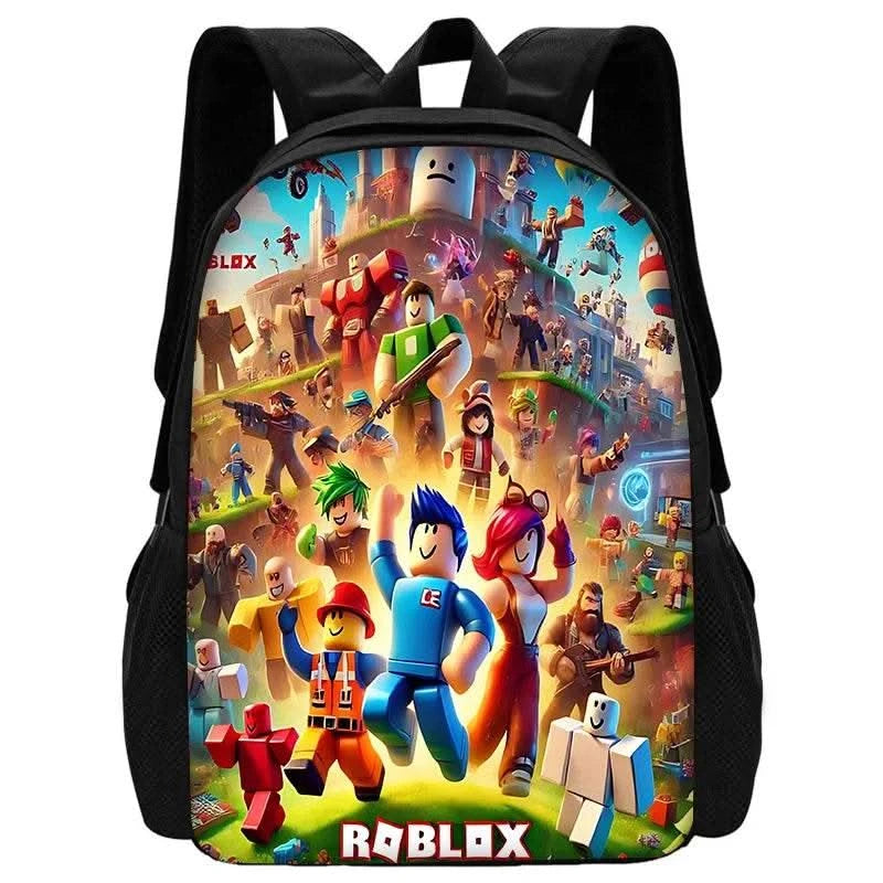 Child School Game R-RobloxS Backpack with Lunch Bags ,Pencil Bags ,School Bags for Boys Girls Best Gift - M & M Global