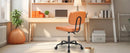 JHK Armless Office Desk Chair Back Lumbar Support Height Adjustable PU Leather Computer Chair with 360° Swivel Rolling Wheels