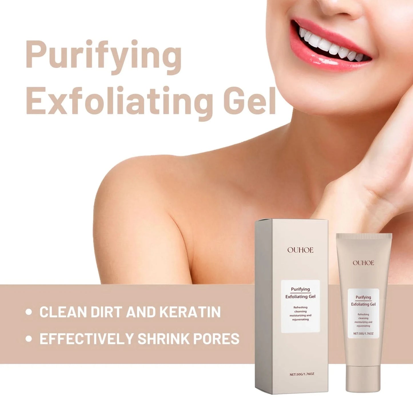 Face Deep Cleaning Exfoliating Gel Skin Care Whitening Moisturizer Repair Facial Scrub Skin Care 50g - M & M Global