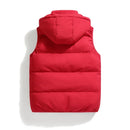 Men Autumn Thicken Cotton Sleeveless Vests Jacket Coat Mens Winter Warm Detachable Hat Outwear Waistcoat Hooded Vest Jacket Male