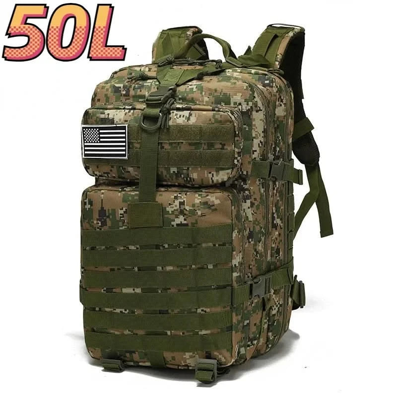 30L/50L 1000D Nylon Waterproof Trekking Fishing Hunting Bag Backpack Outdoor Rucksacks Tactical Sports Camping Hiking - M & M Global
