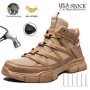 Composite Toe Work Boots Mens Puncture-Proof Midsole Non-Slip Breathable & Comfort Fit for Warehouse Use Anti-smash Work Boots