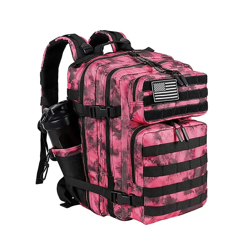 LHI 45L/35L/25L Tactical Backpack for Men and Women Waterproof Athlete Gym Outdoor Bag Travel Hiking Rucksack with Bottle Holder - M & M Global