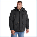 LZLLTT Men Winter Warm Parkas Mens Fleece  Jacket Parkas Men Casual Cotton Outdoor Fur Trench Padded Jackets Coats