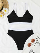 2025 Strappy Bikini High Waist Swimsuit Women Sexy Solid Swimwear Female Bathers Swimming Bathing Swimming Swim Suit Beachwear - M & M Global