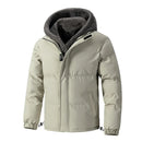 Winter New Thick Plus Size Warm Men's Fake Two-piece Trendy Cotton Jacket with Loose Zipper and Casual Cotton Jacket for Men