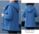 Thickened Hooded Cotton Jacket Women's Warmth Winter Coat Fleece Lined Mommy Style Outerwear Chinese Brand AE Stock