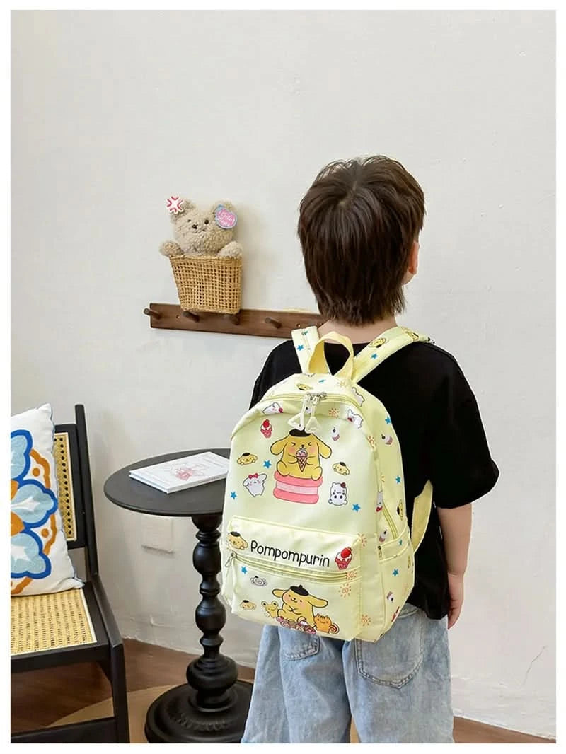 Sanrio Kuromi Hello Kitty My Melody Cinnamoroll Cartoon Backpack Cute Pompom Purin Pochacco School Bag For Adults Kids Sac A Dos - M & M Global